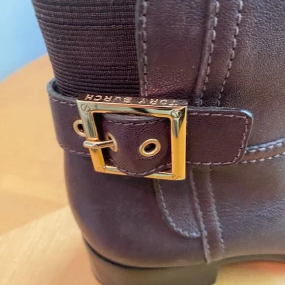 REDUCED Tory Burch Jack Landed Elastic & Leather Over The Knee Riding Boots 7 - Picture 9 of 12